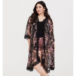 Long floral kimono